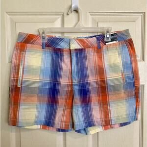 ANA Madras Plaid Twill Shorts Womens 12T Chino Beach Summer Preppy NEW